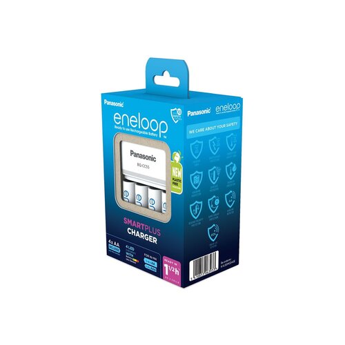 Panasonic Smart &amp;amp; Quick BQ-CC55 +4x eneloop AA punjač okruglih stanica nikalj-metal-hidridni micro (AAA), mignon (AA) Slike