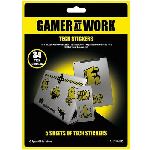 Pyramid Gamer at Work Tech Stickers Slike