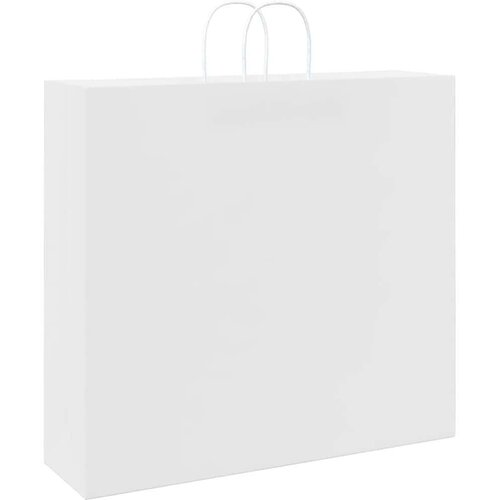  Papirnate vrečke 250 kosov z ročaji bela 54x15x49 cm - - Bela - 28.1 - 54 x 15 x 49 cm - 2025- Slike