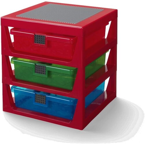 Lego Rdeč organizator s 3 predali za shranjevanje Slike