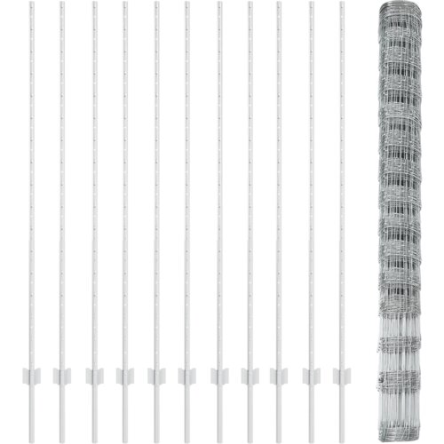 vidaXL Ograjni stebri 22 kosov U-kanal 160 cm Pocinkano jeklo Cene