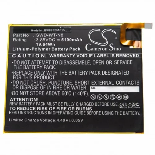 VHBW Baterija za Samsung Galaxy Tab A 8.0 (2019) / SM-T290, 5100 mAh