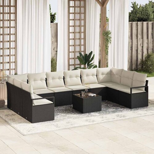  Set sofe s jastukom 11 pcs Crna poliratan Cene