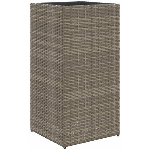 Maison Chic Vrtno cvetlično korito - Cvetlični Lonec sivo 40x40x80 cm poli ratan, (21788991) Slike