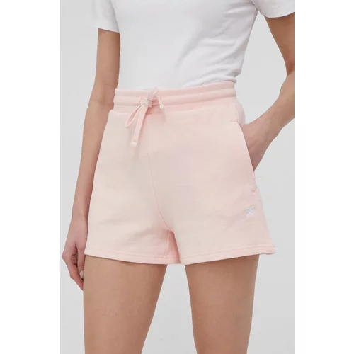 DC Pamučne kratke hlače za žene, boja: ružičasta, glatke, visoki struk