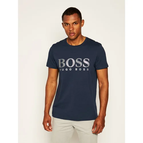 Boss Majica RN Specjal 50420866 Mornarsko modra Regular Fit