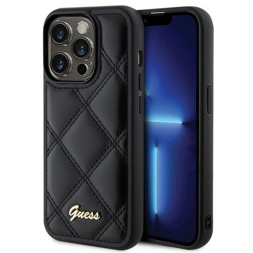 Guess OVITEK PREŠIT KOVINSKI LOGO ZA IPHONE 15 PRO ČRN, (21834669) Cene