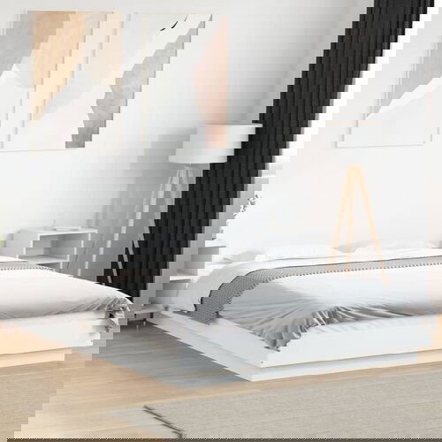 Furnova Posteljni okvir bel 140x190 cm inženirski les, (21935026) Slike