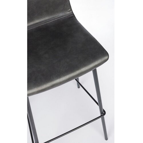 BIZZOTTO Temno siv oblazinjen barski stol (vi&amp;scaron;ina sedeža 75 cm) Kyra &amp;ndash; Slike