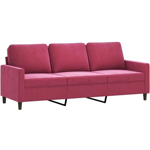 Maison Chic kavč - Sofa - Kanape trosed vinsko rdeč 180 cm žamet, (21727367) Cene