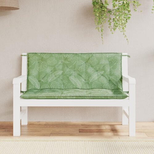 vidaXL Jastuci za vrtnu klupu 2 kom s uzorkom lišća 120x50x7cm tkanina Cijene