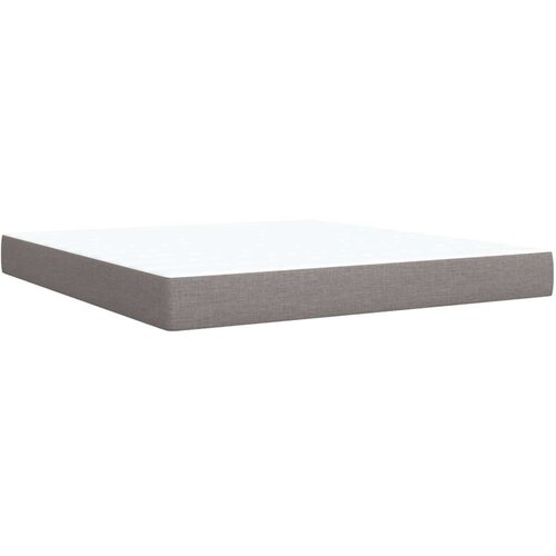 VidaXL Krevet s oprugama i madracem smeđesivi 180x200 cm tkanina Slike