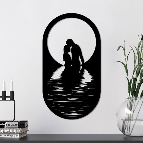 Wallity zidna dekoracija romantic, 56 x 30 cm, crna Cene