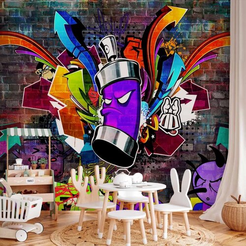  Foto tapeta - Graffiti: Colourful attack 450x315 Vodootporna Cene