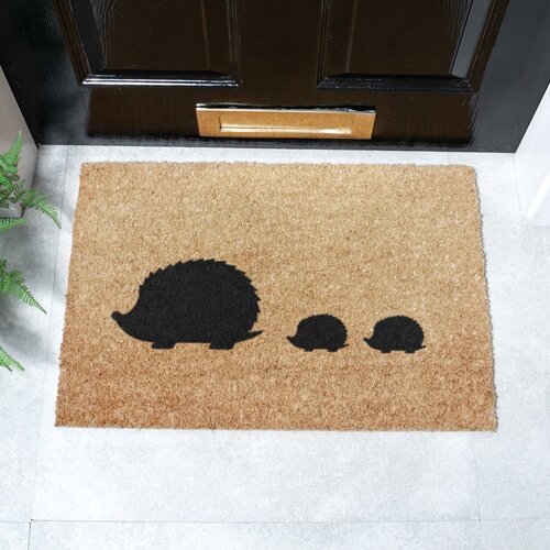 Artsy Doormats Predpražnik iz kokosovih vlaken 40x60 cm Hedgehog Family &amp;ndash; Slike