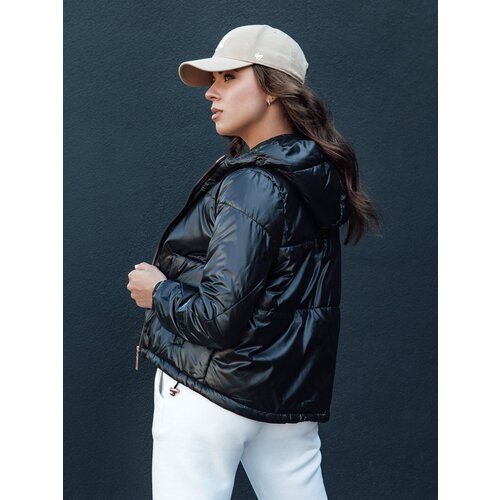 DStreet Women's transitional jacket with hood ARON black Cene