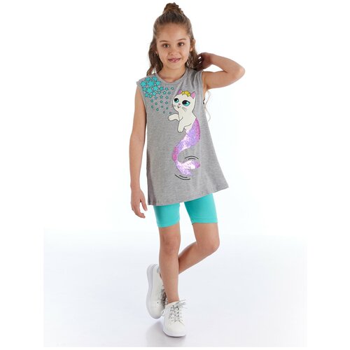 Mushi Sequin Catgirl T-Shirt+Leggings Set Slike