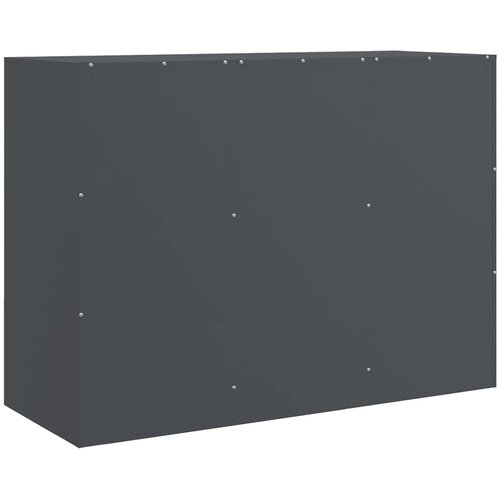  Komoda antracit 99 x 39 x 73 cm čelična Slike
