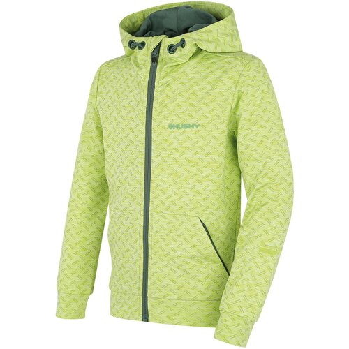 Husky Children's hooded sweatshirt Alona K bright green Cene