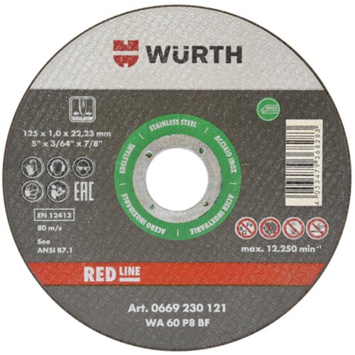 Wurth Rezna ploča Red line 115x1/22.23 inox (0669230111) Cene