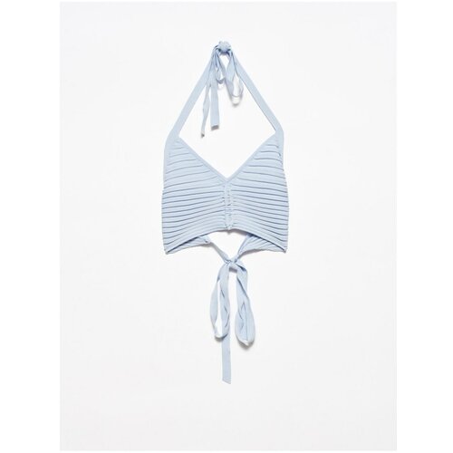 Dilvin 1011 Lace-Up Knitwear Bustier-blue Slike