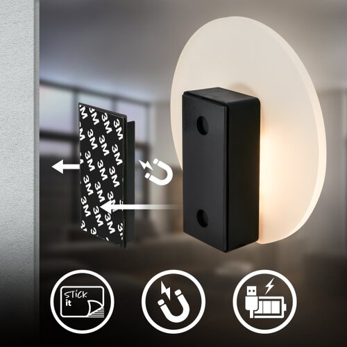 BRILONER 3889012 - punjivo led zidno svetlo sa senzorom taro LED/2,5W/5V 1800 mah matno Slike