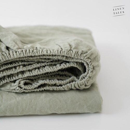 Linen Tales zelena lanena posteljina 200x160 cm - linen tales Slike