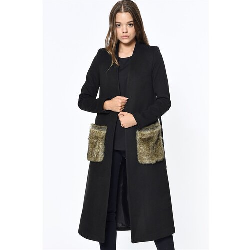 Dewberry Z6363 WOMEN'S COAT-BLACK Cene