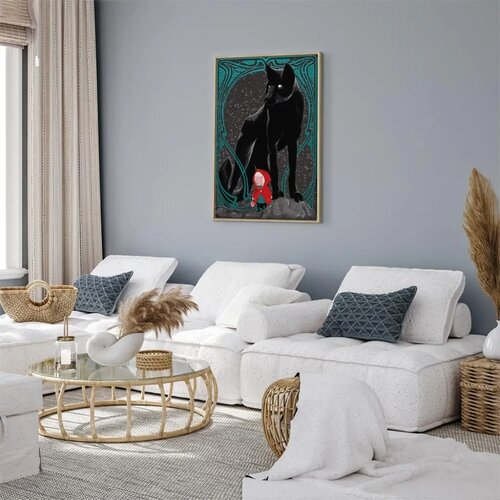  Slika - Red Riding Hood (1 Part) Vertical 80x120 U prirodnom drvenom okviru Slike
