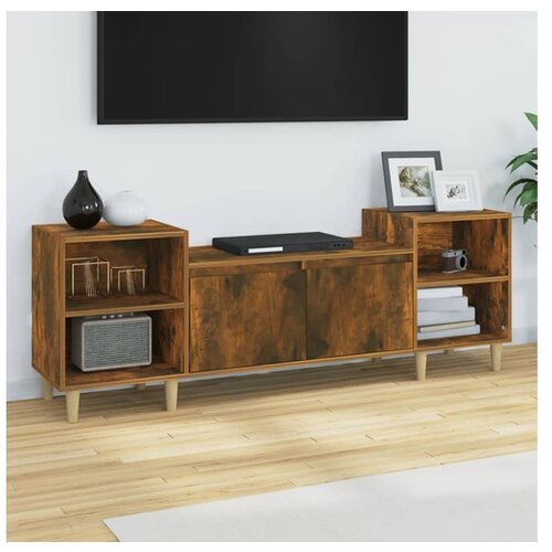  TV omarica dimljen hrast 160x35x55 cm inženirski les Cene