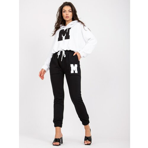 Fashion Hunters Black and white sweatshirt set with a hood from Danielle Slike