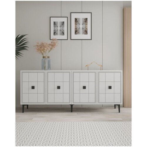 Hanah home komoda Yuka 180, 180 cm, hrast Sapphire / bela Cene