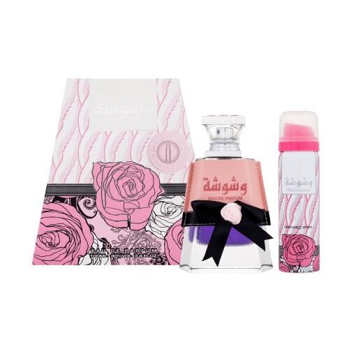 Lattafa Washwashah Set parfemska voda 100 ml + dezodorans 50 ml za ženske Slike
