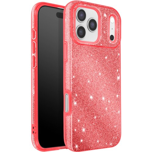 AVIZAR Ovitek za iPhone 17 Pro, dvobarvna zasnova in bleščeča obdelava, Rdeča, (5000190645) Cene