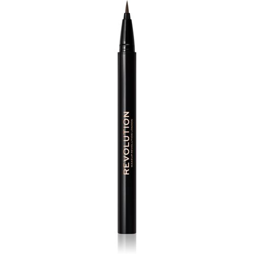 Makeup Revolution Hair Stroke Brow Pen tekoče črtalo za obrvi odtenek Dark Brown 0,5 ml Slike