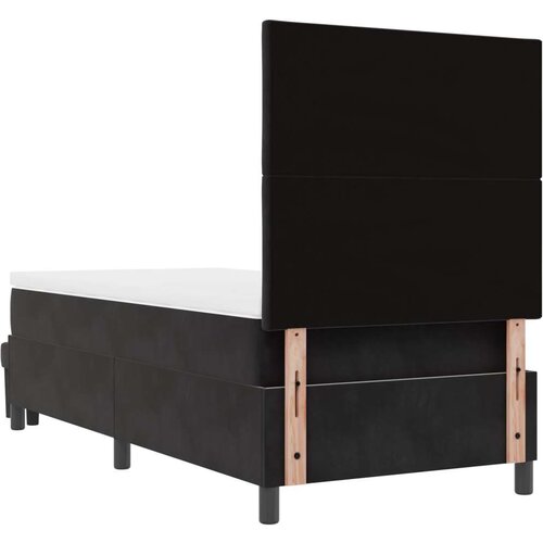 Box Spring Krevet s madracem i klupom Crni 100x200 cm Bar&amp;scaron;un Slike