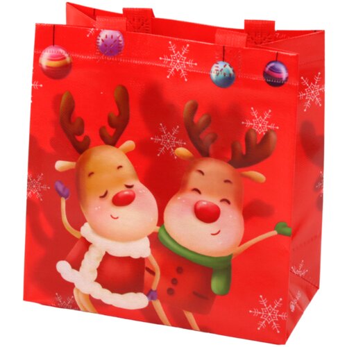Red Reindeer Gift Bag 23cm x 21.5cm x 11cm Cijene
