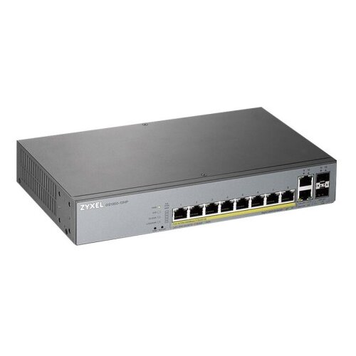 Zyxel GS1350-12HP, 12-portni upravljani switch (omrežni preklopnik) za CCTV s PoE in dolgim dosegom, 130W Cene
