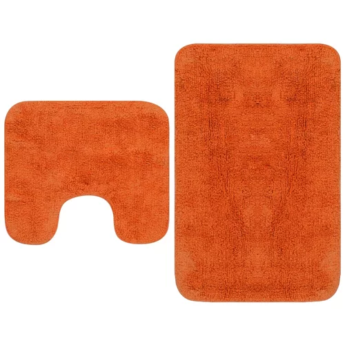  2-dijelni set kupaonskih otirača od tkanine narančasti