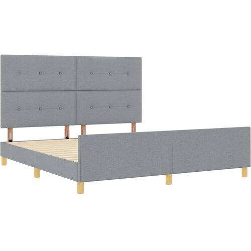 Krevetna konstrukcija Svjetlosiva 180 x 200 cm tkanina Slike