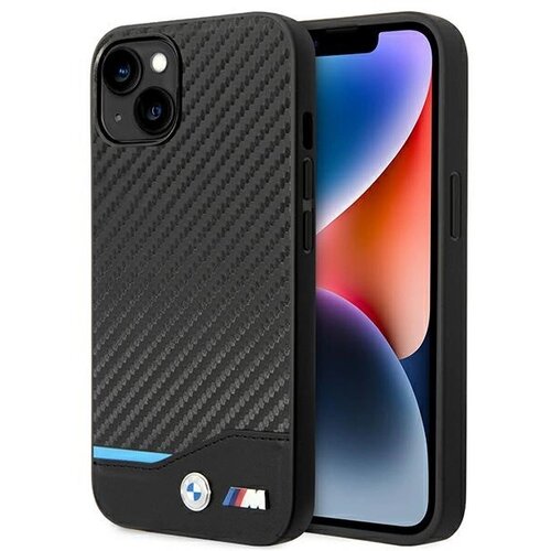 BMW USNJENI CARBON OVITEK OVITEK ZA IPHONE 14 ČRNO USNJEN, (22064524) Cene