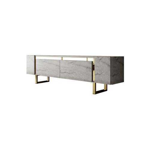 Hanah home TV komoda Yildiz, 180x50x30 cm, Sivo-Zlatne boje Slike