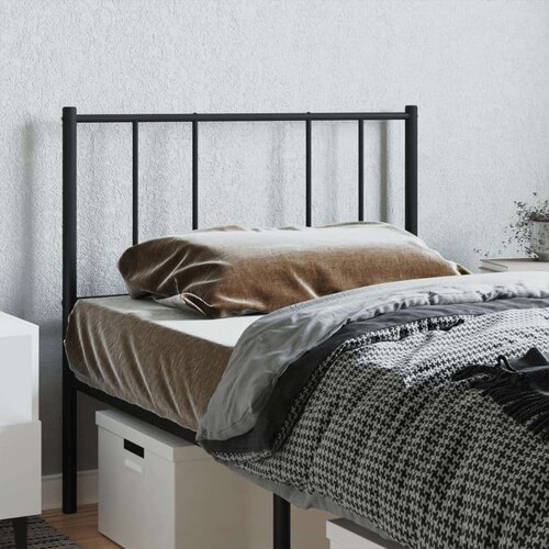  Metalno uzglavlje crno 90 cm Slike