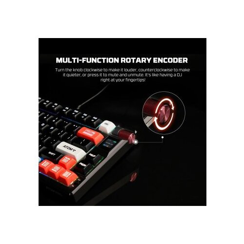 Fantech tastatura mehanicka gaming MK917 rgb atom PRO79 wireless crna (red switch) Slike