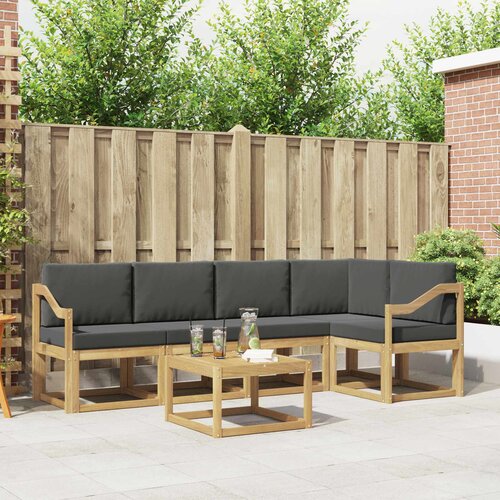  Set vanjskih sofa 6 pcs Čvrsto drvo akacije Cijene