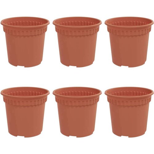  Okrugla saksija za cveće 6 pcs Crvena cigla &amp;Oslash; 15 x 12 cm - Crvena cigla &amp;Oslash; 15 x 12 cm 6 Slike