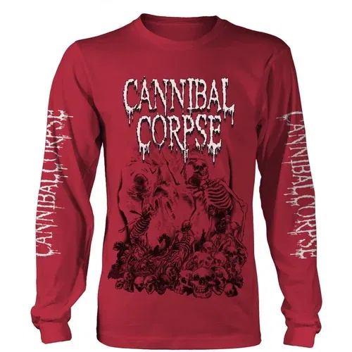Cannibal Corpse Majica Pile Of Skulls 2018 Red M