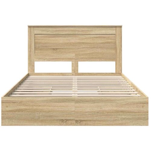  Krevet s od storage Sonoma hrast 140 x 200 cm Konstruirano drvo Slike