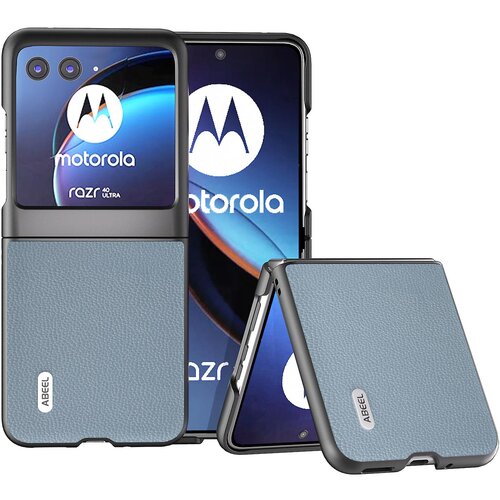 INORCO ABEEL Za Motorola Razr 40 Ultra 5G goveje usnje + ovitek za telefon za osebni računalnik Mat robovi Pokrov za telefon, (22035505) Slike