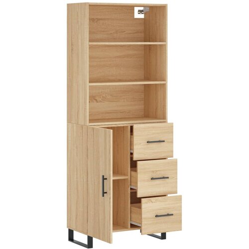  Visoka komoda hrasta sonome 69,5x34x180cm od konstruiranog drva Slike